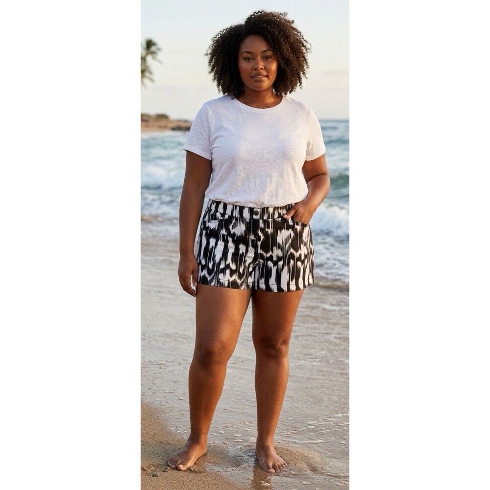 Trina Turk NEW low rise slant pocketed summer shorts sz 10 festival party
